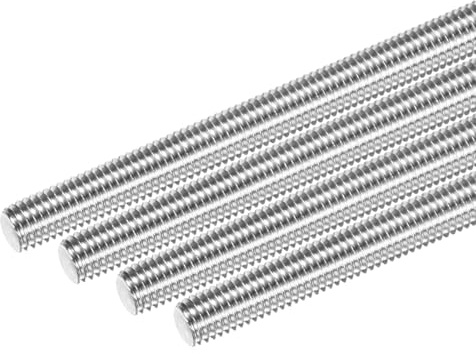 M METERXITY 4-Pack Tige Filetée Complète, M8x120mm Acier Inoxydable 304 Tige Filetée À Droite Pour Ancres De Meubles/Étriers/Brides, Vis Métrique Filetée