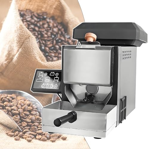 Kaffebönrostare med Vy & Spannmålstork, Hemkafferostmaskin, Elektrisk Automatisk Kafferostare med Timer & Rostningstemperaturinställning 110V