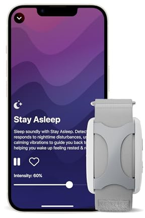 Apollo Neuro Wearable & 12-Month SmartVibes AI Membership - Sleep Aid & Stress Relief Device (Glacier)