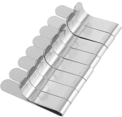 DOITOOL Lot De 8 Pinces À Gâteau Pratiques Pour Moules À Gâteaux Petites Pinces Clips De Fixation Pour Anneaux De Gâteau Extensibles En Acier Inoxydable Argent