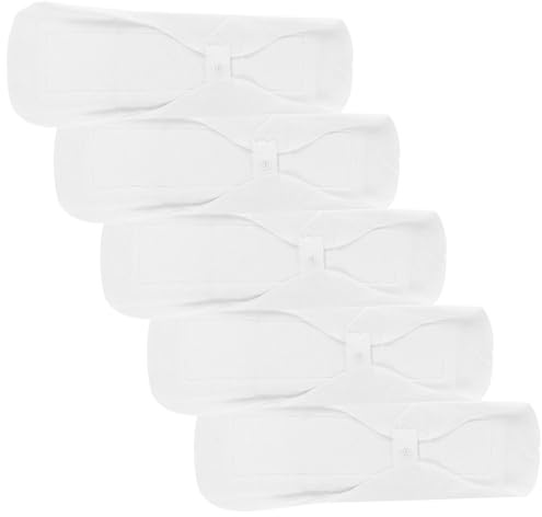 Mikikit 5piezas Compresas Menstruales de Reutilizables de Algodón Suaves para Cuidado Femenino Diario Compresas Lavables para Menstruación