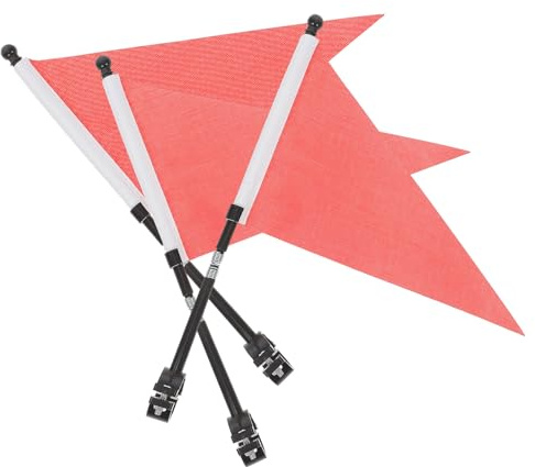 Homoyoyo Banderas para Manillar de Bicicleta Infantil, 3 Juegos de Banderines Triangulares Resistentes, Decorativas Advertencia Triciclo, Patinete y Bicicleta Pequeña