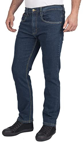 Lee Cooper LCPNT219 Herren-Jeans aus Stretch-Denim in Workwear-Waschung mit 5 Taschen, Marine, 34W / 33L