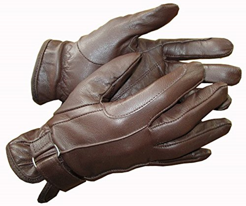 Hands On Equestrian Ladies Leather Horse Riding Gloves Buckle Black Brown Tan