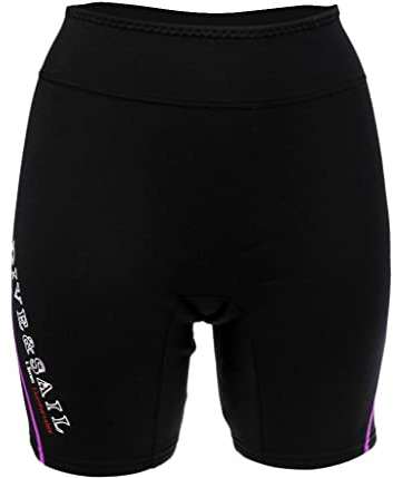 Perfeclan Womens Mens 1.5mm Neoprene Scuba Surf Beach Diving Wetsuits Shorts, Purple for Women, L