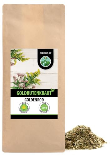 Alpi Nature Goldrutentee 250g, Goldrute geschnitten, Goldrutenkraut Tee lose, Goldrute Tee