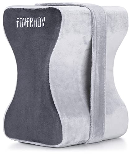 foverhom Coussin Orthopédique en Mousse à Mémoire de Forme pour Soulager la Sciatique, Les Douleurs Dorsales, la Grossesse, Les Douleurs aux Jambes, Aux Hanches et la Sciatique, Gris