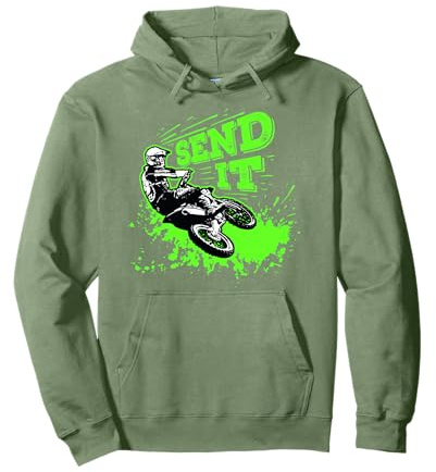 Send It Dirt Bike Motocross MX Supercross Rider Felpa con Cappuccio