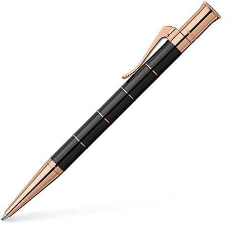 Graf von Faber-Castell Drehkugelschreiber Anello Roségold mit Schaft aus Edelharz, Strichbreite B, Abmessung: Länge 133 mm x Ø 9 mm, 145694