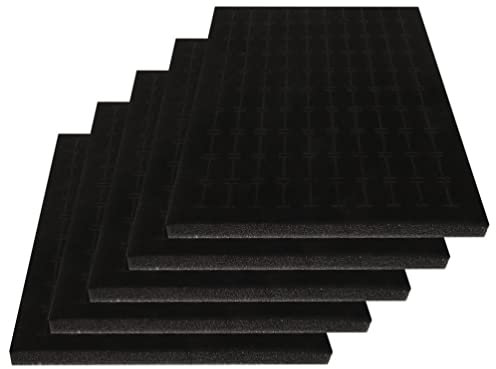 Alipis Inserti Per Gioielli In Schiuma Nera 5 Pezzi – Vassoi Porta Orecchini e Anelli, Inserti per Scatole Gioielli, Organizer Espositore Portagioielli da Cassetto