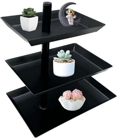 Soporte para Tartas De Boda, Frutero con 3 Niveles De 360° Cesta De Pan para Entretenimiento Y Fiesta Exhibición De Alimentos De Metal Plato para Servir para Postre Pastelería Galleta