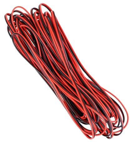 15m 22AWG Black Red Flexible Extension Wire - Wear and Oxidation Resistant for Electric Strip Light