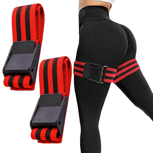 IKOPFLN 2 Pack de Bandas de oclusión y restricción del Flujo sanguíneo de X Model con Hebilla de 5 1 cm de Ancho y Cierre rápido.