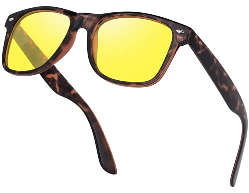 Ymmott Lunettes de Soleil Homme Polarisées - Classique Lunette Soleil Carré pour Protection UV400 Homme Femme Conduite Pêche