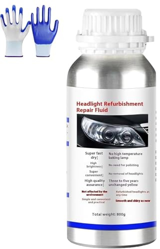 Zoefun Renovateur Phare Voiture,Liquide De Restauration De Phare,Nettoyant Phare Voiture Opaque,Liquide De Restauration De Phare Nettoyant Et Restauration De Phares Automatiques (800, Grammes)