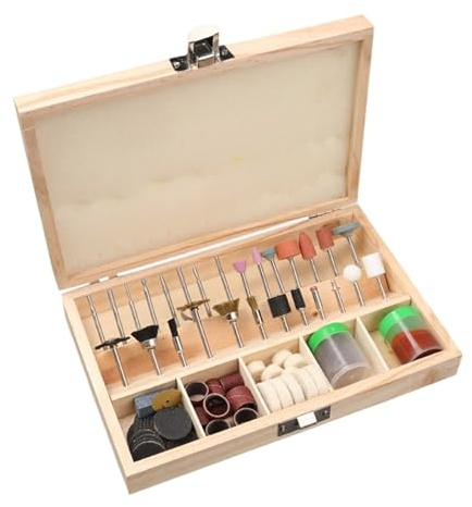 Juego de 100 accesorios de amoladora eléctrica adecuados para tallado de madera, manualidades, grabado y pulido, con estuche de almacenamiento, herramienta giratoria de pulido de madera