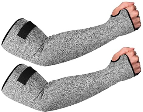 Skärsäkra ärmar 1 Par underarmskydd med tumhål