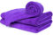 cosey - 3er Pack, Flauschiges Mikrofaser-Handtuch Größe S, 40x60cm, lila
