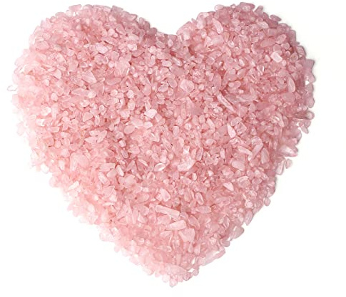 LAIDANLA Rose Quartz Crushed Stone Crystal Chips Bulk Natural Gemstones Healing Reiki Crystals Mini Quartz Vase Filler Aquarium Gravel 100g