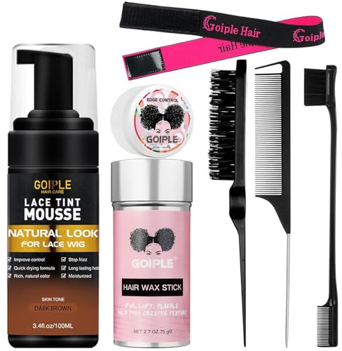 Lace Tint Mousse, 3,4 Fl Oz Mousse De Teinte De Dentelle Pour Femmes Perruques Spray De Teinte De Dentelle Couleur Naturelle, Teinte De Dentelle Pour Perruque