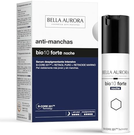 BELLA AURORA - Bio10 Forte Noche 30 ml, Tratamiento Despigmentante Intensivo Nocturno, Sérum Antimanchas, Estimula Renovación Celular, Todo Tipo de Piel, Aporta Luminosidad, Tecnología B-CORE221