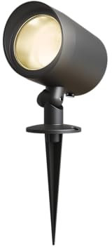 CALEX Faretto LED da giardino con picchetto, luce calda (2700K), IP44, per esterni, Nero