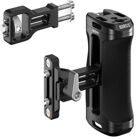 SIRUI Poignée Latérale de Positionnement pour Moture NATO en Option, Poignée Légère pour Cage de Caméra avec clé Intégrée, Griffe Froide et Trous Tiletés, Réglable en Hauteur et en Profondeur(AM-SHN)