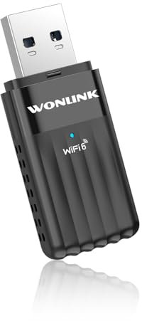 WONLINK Adaptador WiFi 6 y Bluetooth 5.3 USB para PC, AX900Mbps Receptor WiFi USB Doble Banda 5GHz/2.4GHz, WPA3, MU-MIMO, Simular Ap, Antena Wi-Fi para PC Compatible con Windows 11/10