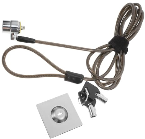Homoyoyo Candado de 1.9 M para Portátil con Cable de Acero Inoxidable Bloqueo Seguro de Aleación de Zinc, Resistente al Corte, Adecuado para Hogar y Oficina