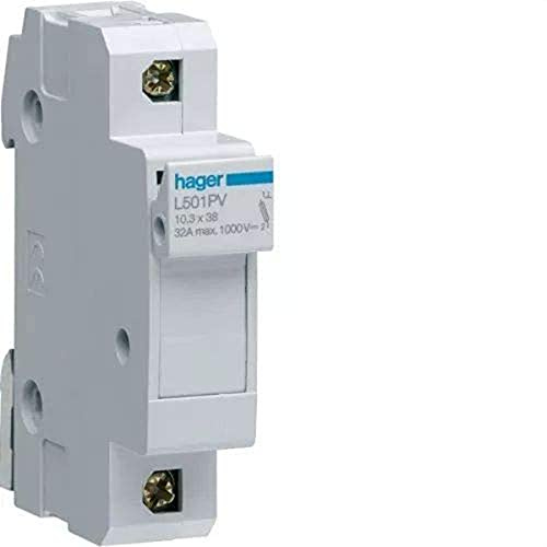 Hager L501PV – Sicherungshalter PV 10,3 x 38 mm 32 A 1 Polo 1000 V