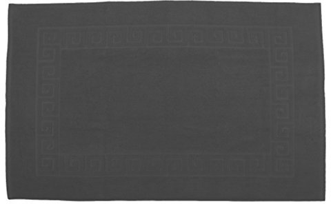 Julie Julsen Badvorleger 60 x 100 cm Premium Qualität 900 gm2 in aktuellen Farben und 4 Größen aus Baumwolle Badematte Badteppich Duschvorleger Design Spirale Anthrazit