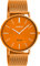 Oozoo Vintage Damen Uhr - Orange Armbanduhr Damen mit 20mm Mesh Armband - Analoge Damen Armbanduhr in rund - auch als Herren Uhr passend - C20274