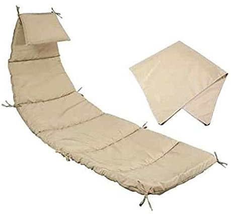 Schäslong ersättningskudde och paraply, uppgradera din hängande hängstol utomhus, hängande loungestol, schäslong med fjädrande och eleganta tillbehör