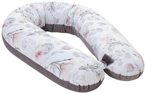 Bellochi | Cuscino Gravidanza 2-in-1 a Forma di V | Extra Lungo 170cm | Larghezza 15cm | Circonferenza 45cm | Cotone di Alta Qualità, velluto | choco fantasy