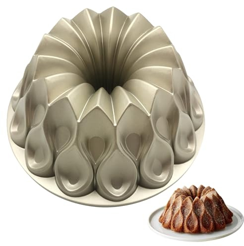 LYFJXX Crown Aluminum Cake Tin with Double Non-Stick Coating | Baking Mould,Easy to Demould and Clean, Temperature Resistant, Ideal for Christmas Wedding Family 3D Charlotte Cake Mold