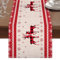 Tischläufer Weihnachten 230 x 33cm, Tischdecke Weihnachten, Tischläufer Modern, Rote Leinen Weihnachtstischdecke mit elegantem Elch und Schneeflocke Bedruckt für Tischdeko Weihnachten, Urlaub Deko