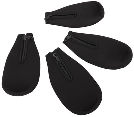 4 Pack Beer Bottle Sleeve Cooler Cover Zip Up Insulated Jacket, Neoprene for Wine Bottles, Beverages with Reinforced Seams, Stitching