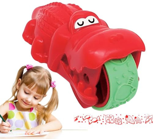 Shaersu Sello Para Niños - Patrón Estampado Rodillo Para Niños,Páginas Para Colorear Reutilizables Para Promover La Coordinación -Mano Para Los Niños Pequeños Niñas