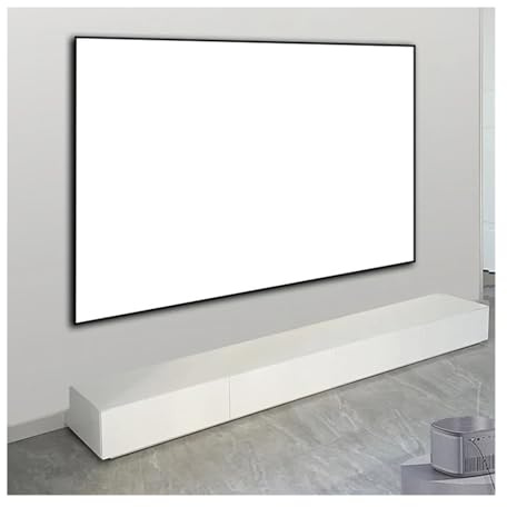 Tela para proyector Pantalla de proyección UHD Blanca Mate de Cine Premium, proyectores de Borde Estrecho de 1cm con Marco Fijo de 60-250 Pulgadas para Cine en casa videoproyector(250 Inch)