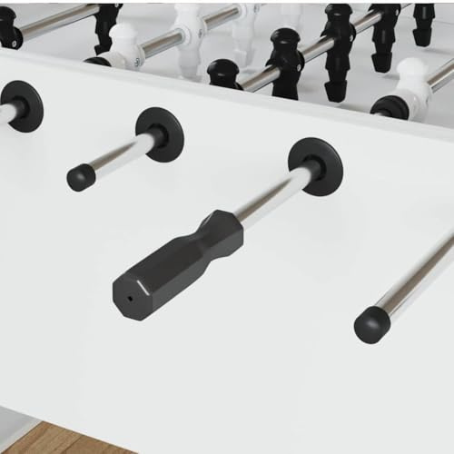 Teenpull bordsfotbollshandtag svart tillverkat av robust PP-plast 3,1 x 3,1 x 17,8 cm, uppsättning med 10 reservdel för kickerbord stång spelarhandtag perfekt för inomhus fritid och lekhall