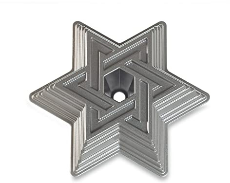 Nordic Ware Star of David Bundt Pan, Non-Stick Cake Pan, Colour Silver