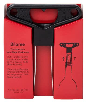 L’ATELIER DU VIN – Tire–bouchon Bilame – Décapsuleur – Garde Tous les Bouchons Intacts – Permet de Reboucher les Bouteilles