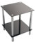 ASPECT Matrix 2-TierBlack Glass Shelving Rack/Side End table