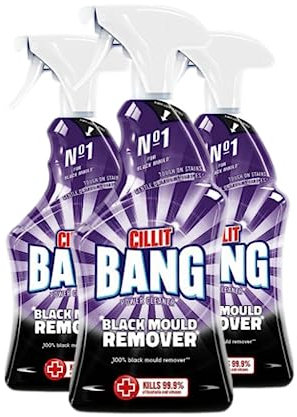 Cillit Bang Black Mould Remover Spray I Removes Mould, Mildew & Dirt I Size: 750ml (Pack of 3)