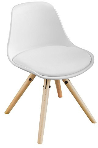 SoBuy FST46-W Kinderstuhl Stühlchen Sitzhocker weiß Sitzhöhe 35cm weiß