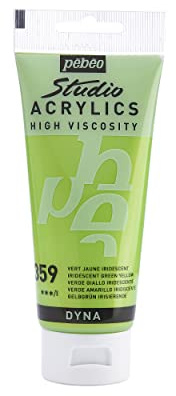 PEBEO Acrylic iridescent paint - Green yellow - 100 ml