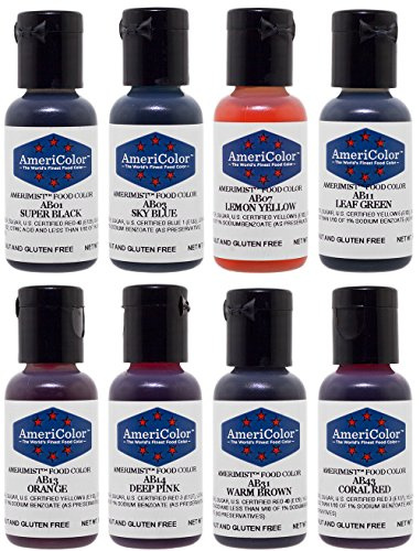 AmeriColor AmeriMist 8 Color Airbrush Food Color Kit