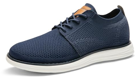 Bruno Marc KnitFlex Breeze - Tenis de vestir casuales para hombre | Upper Transpirable, Plantilla Viscoelástica, Suela Ligera, Fácil Puesta, Versátil para Diario u Casual