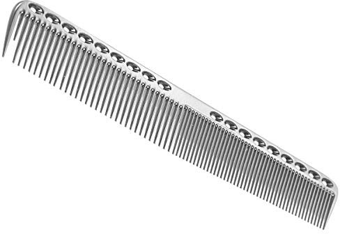 Peigne de Barbier Professionnel en Aluminium Aéronautique - Peigne de Coupe en Métal pour Salon de Coiffure