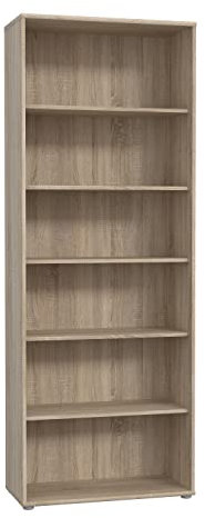 FORTE TEMPRA 2 Regal mit 5 Einlegeböden, Holzwerkstoff, Sonoma Eiche Dekor, (B x H x T) 73,7 x 197,5 x 34,8 cm